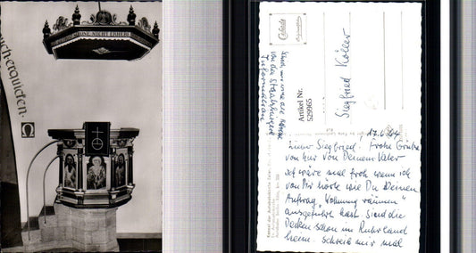 529965,Foto Ak Exter Autobahnkirche Kanzel Vlotho