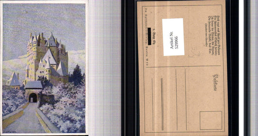 529966,Künstler Ak J. v. Kulas Burg Eltz Winteransicht Wierschem