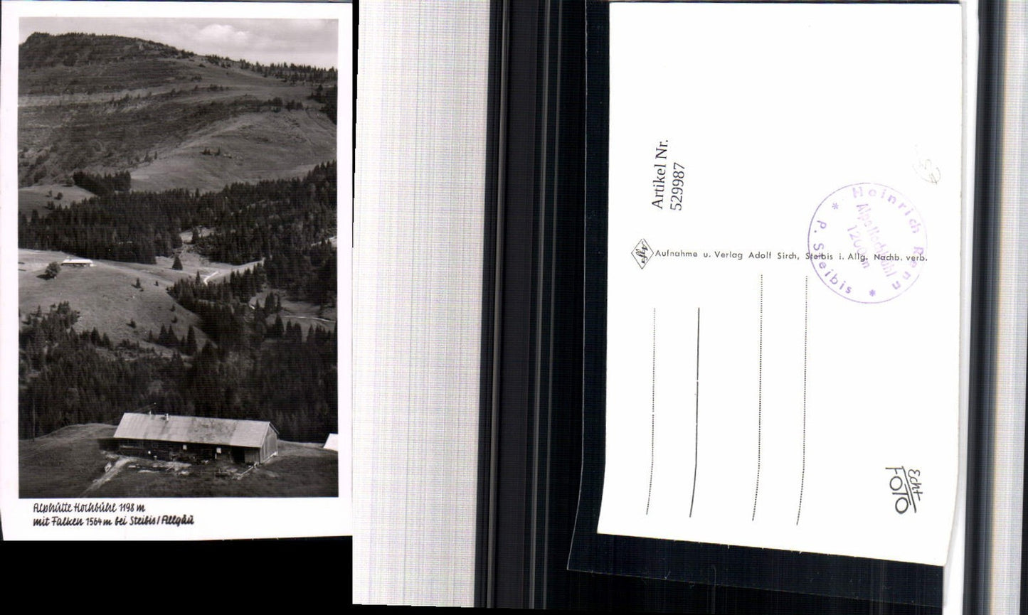 529987,Alphütte Hochbühl m. Falken b. Steibis Allgäu Aach im Allgäu Oberstaufen