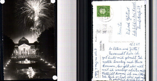 529994,Wiesbaden Kurhaus b. Feuerwerk