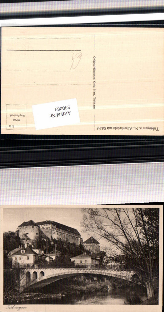 530089, Tübingen am Neckar, Alleenbrücke with castle