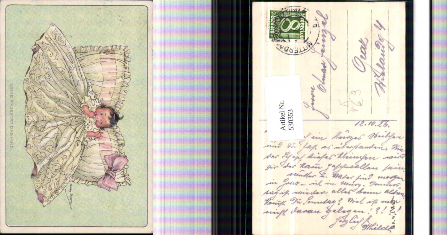 530353,Künstler AK Chicky Spark Mädchen Kleid pub B.K.W.I. 348-1