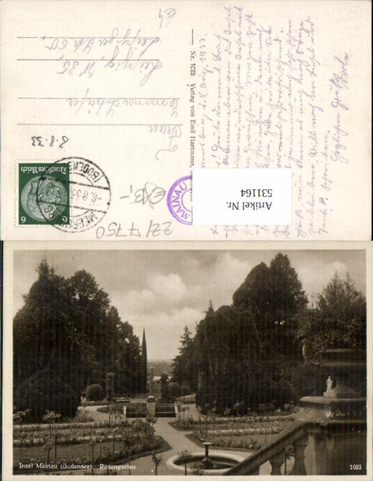 531164, Photo-AK Mainau Island in Lake Constance Constance Rose Garden