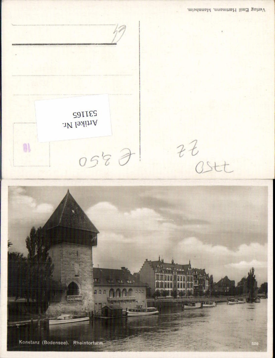 531165,Foto-AK Konstanz am Bodensee Rheintorturm