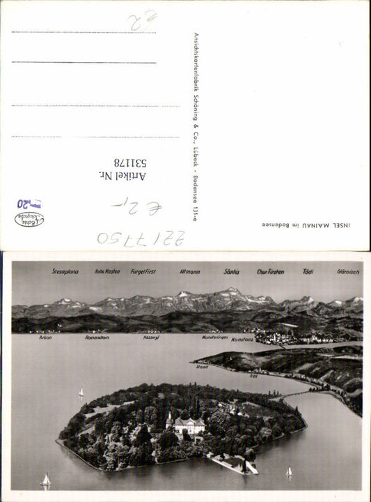 531178, Mainau Island in Lake Constance, Constance, Bird View