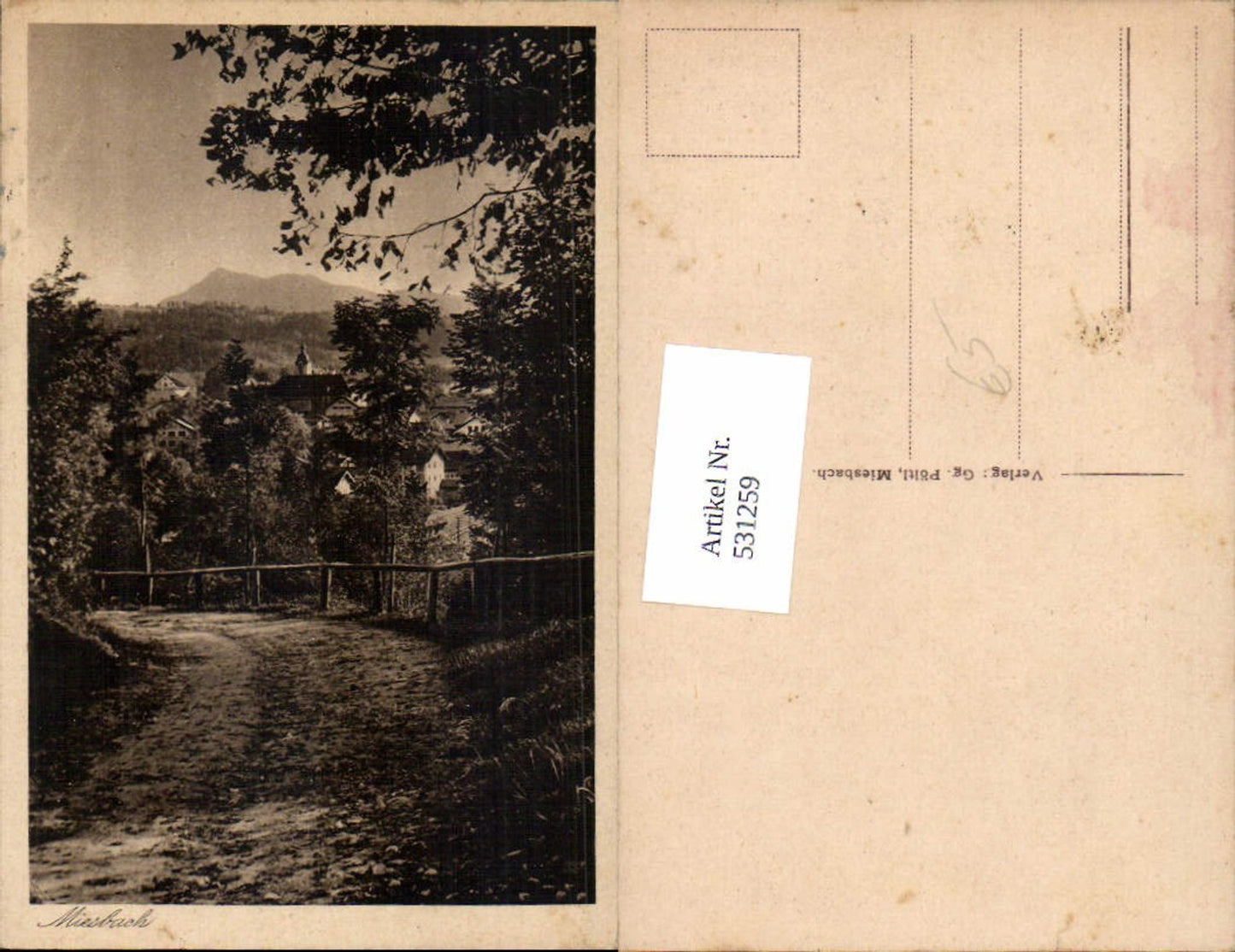 531259,Miesbach Ansicht m. Weg i. Vordergrund
