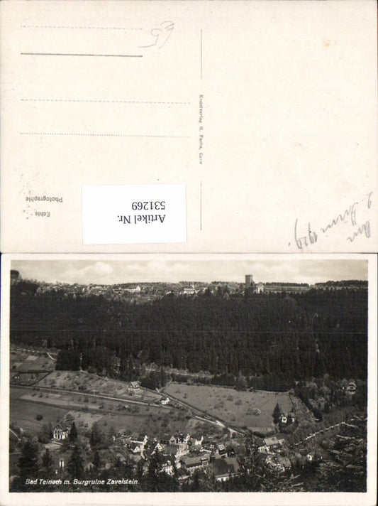 531269,Photo Ak Bad Teinach-Zavelstein m. Zavelstein castle ruins