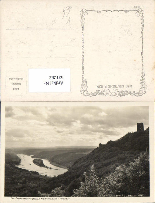 531282,Foto Ak Nonnenwerth i. Rheintal Drachenfels Remagen pub F.G. Zeitz 1075