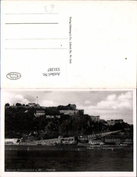 531287,Foto Ak Koblenz Ehrenbreitstein a. Rhein Festung