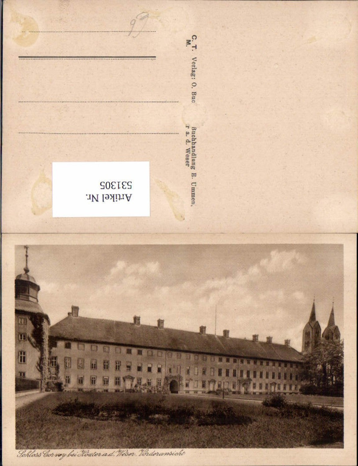 531305,Schloss Corvey b. Höxter a. d. Weser Vorderansicht