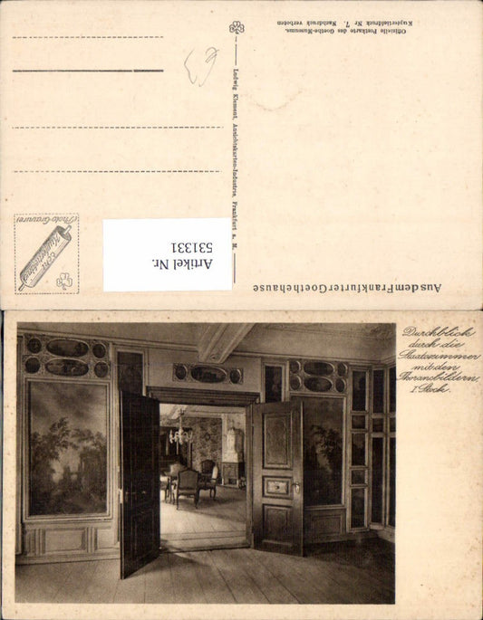 531331,Frankfurt Main Goethehaus Goethe Durchblick Staatszimmer