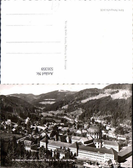 531359, Photo Ak St Blasien Hochschwarzwald The College