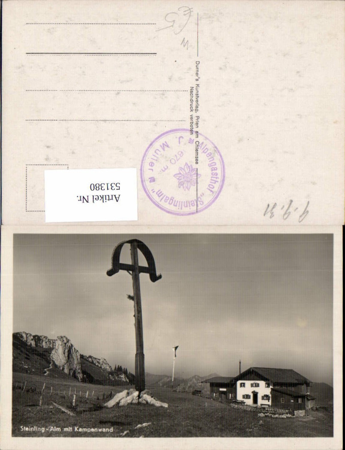 531380,Steinling-Alm m. Kampenwand Kreuz Steinlingalm Aschau im Chiemgau