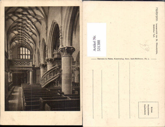 531388, Heilbronn Interior view of St. Kilian's Church