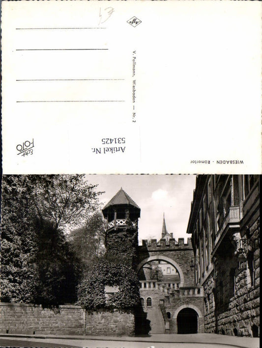 531425,Foto Ak Wiesbaden Römertor