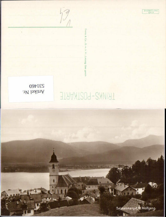 531460,Salzkammergut Foto-AK St. Wolfgang tolle Ortspartie pub Trinks