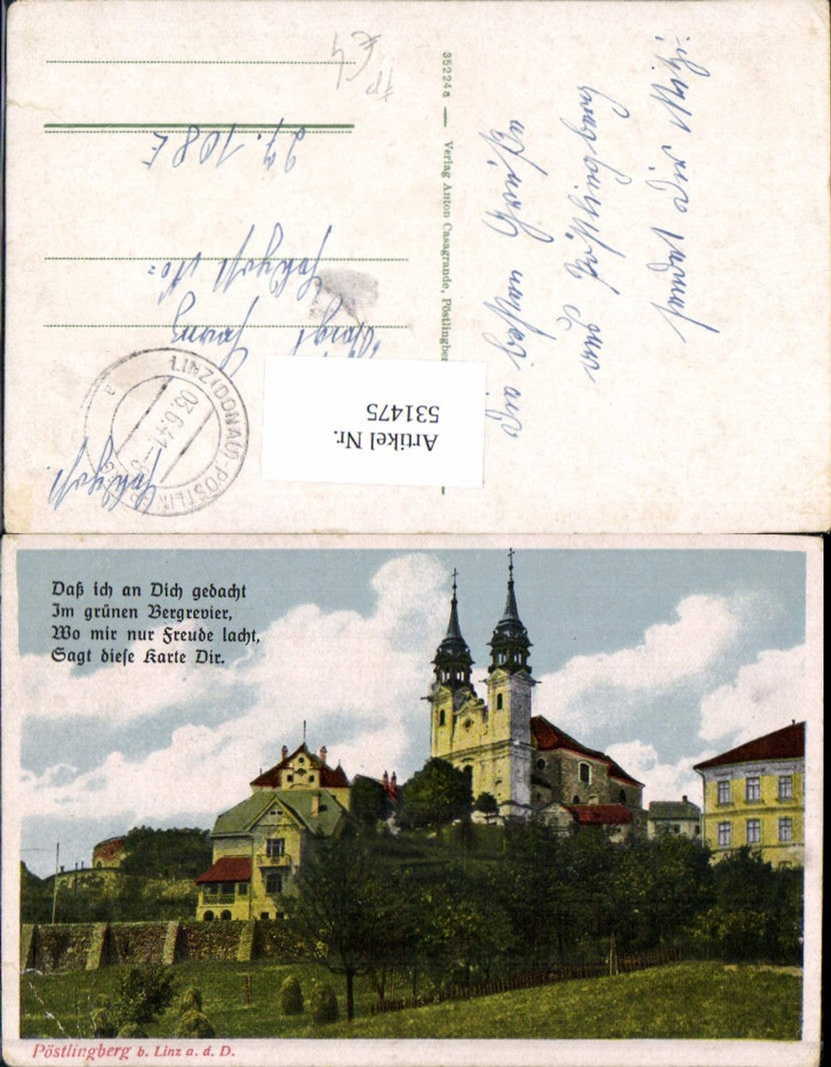 531475,Pöstlingberg bei Linz a.d Donau Feldpost