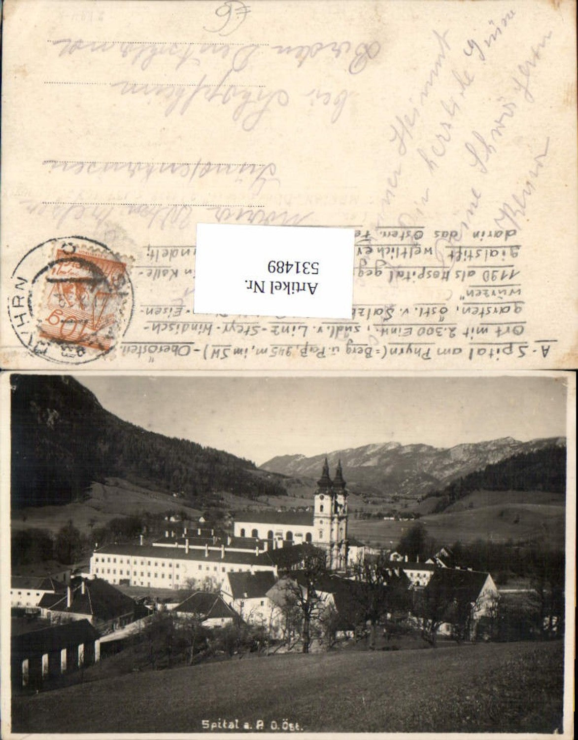 531489,tolle Foto-AK Spital am Pyhrn Ortspartie