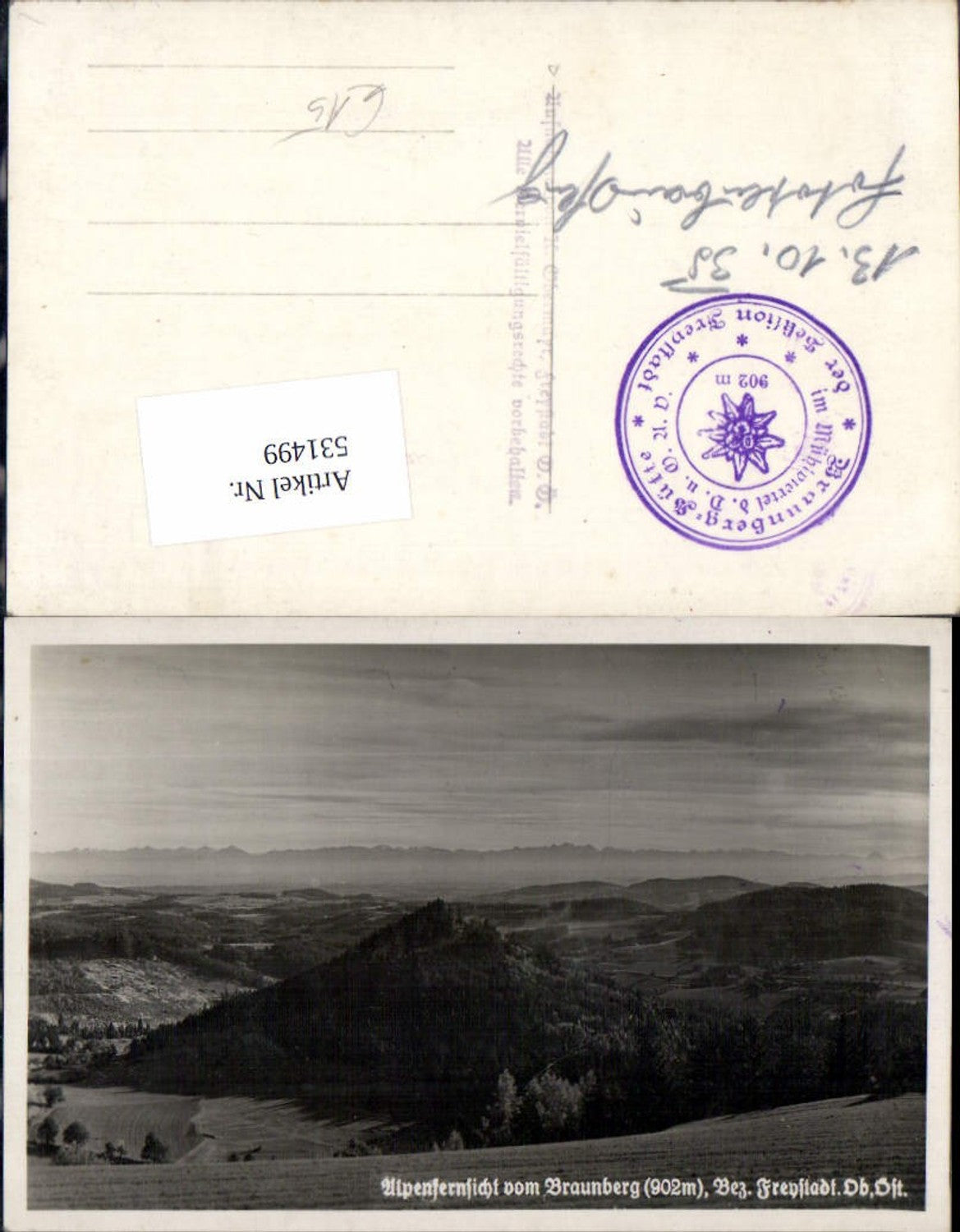 531499,Witzelsberg St. Oswald Freistadt Fernsicht v. Braunberg