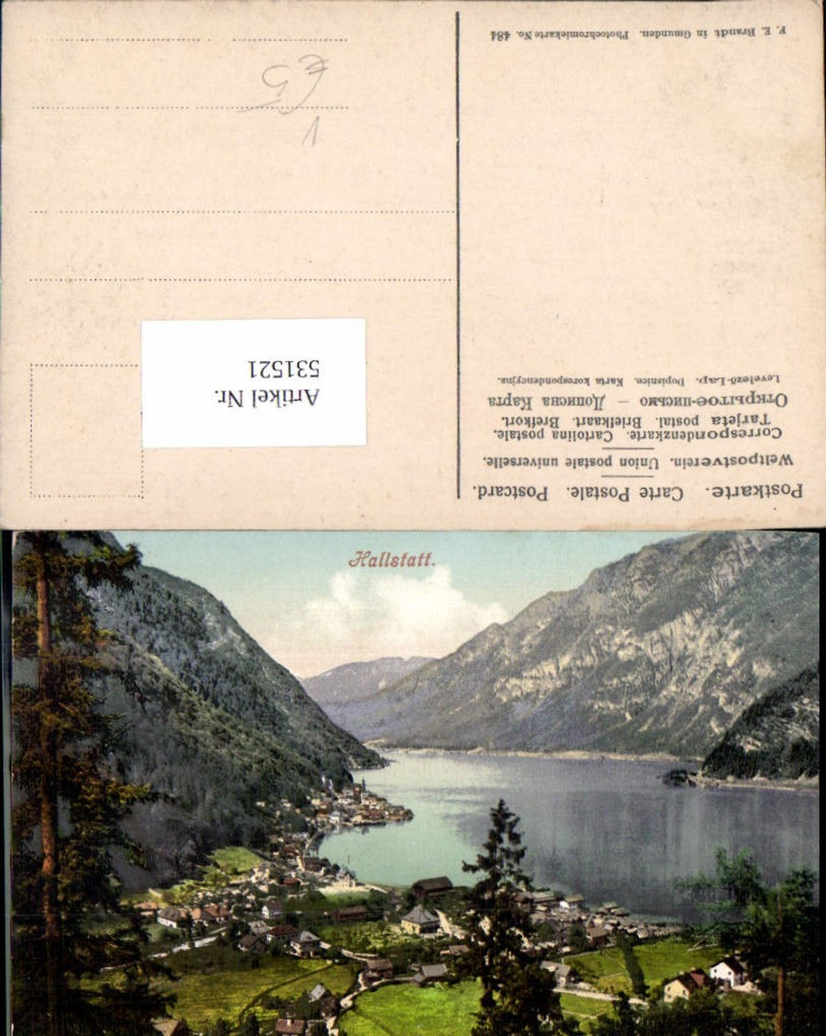 531521,Hallstatt am Hallstättersee pub Brandt 484