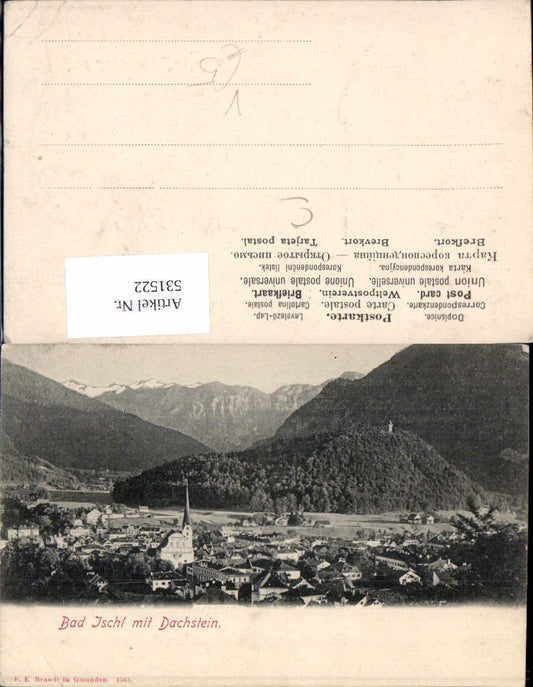 531522,Bad Ischl mit Dachstein pub Brandt 1561
