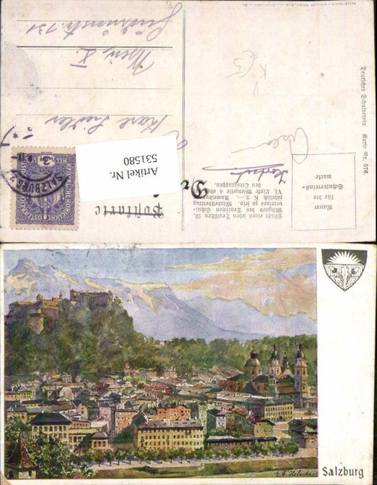 531580,Künstler AK E.F. Hofecker Salzburg Stadt pub Schulverein 576