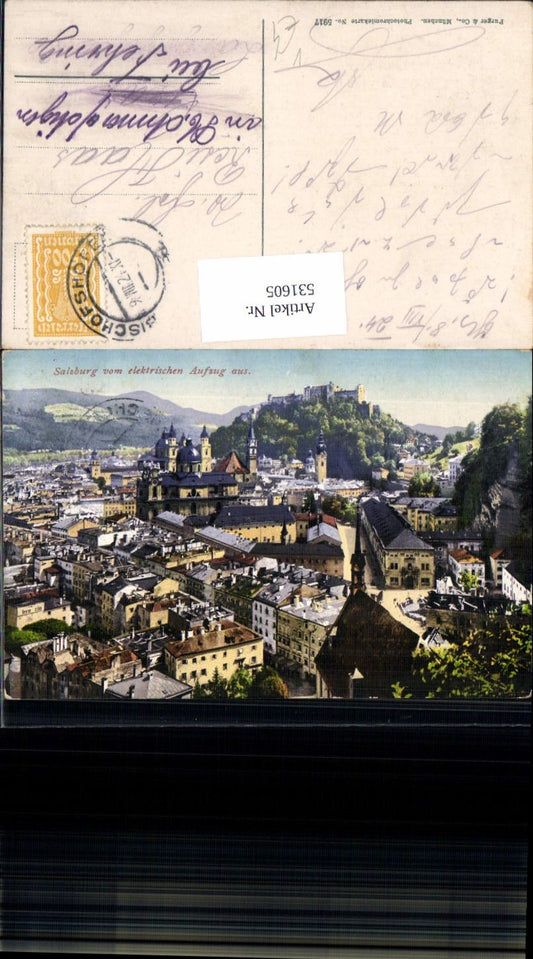531605,Salzburg Stadt vom elektrischen Aufzug aus pub Purger Co. 5917