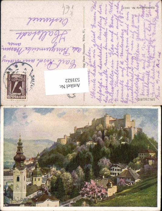 531622,Künstler AK Salzburg Stadt pub Hausner 7010/3