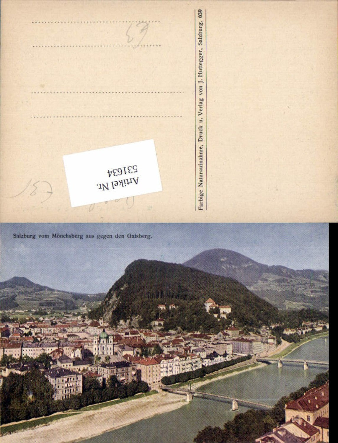 531634,Salzburg Stadt vom Mönchsberg gegen Gaisberg