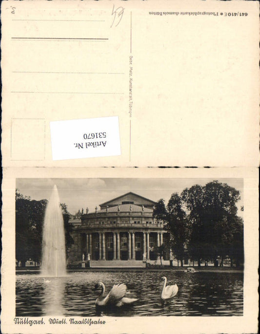 531670, Stuttgart Swan Swans Theatre