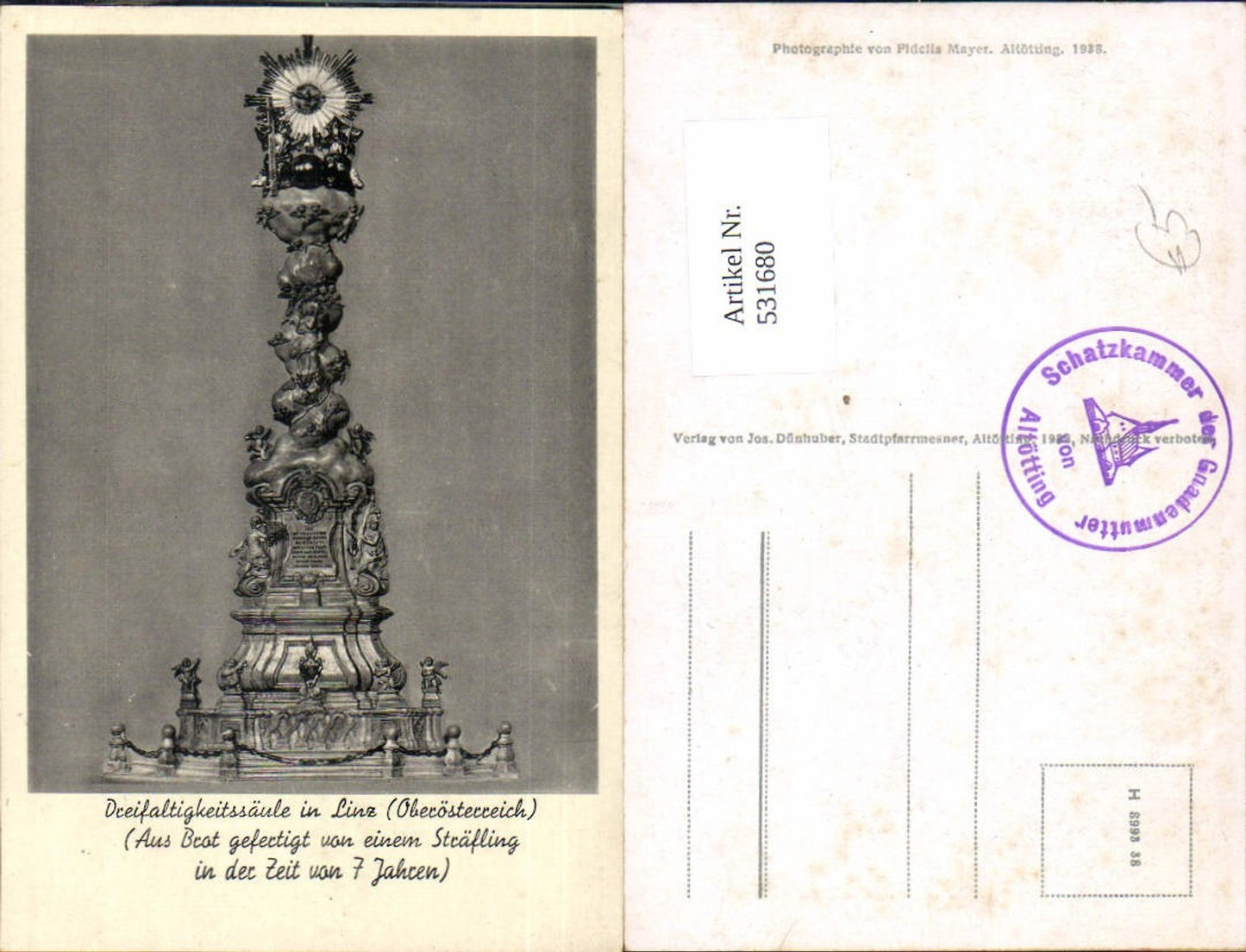 531680,Linz an der Donau Dreifaltigkeitssäule