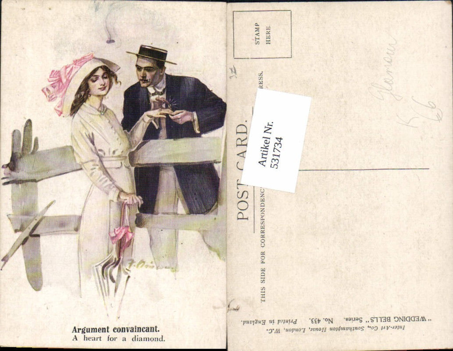 531734,Künstler AK Frau Liebe Paar Schirm Glamour Hut Mode Mantel