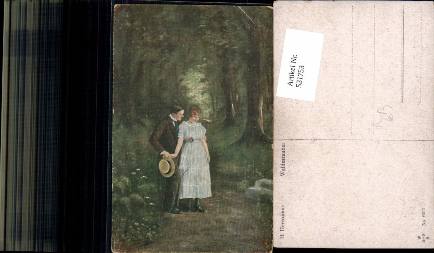 531753,Künstler AK H. Hermanns Frau Liebe Paar
