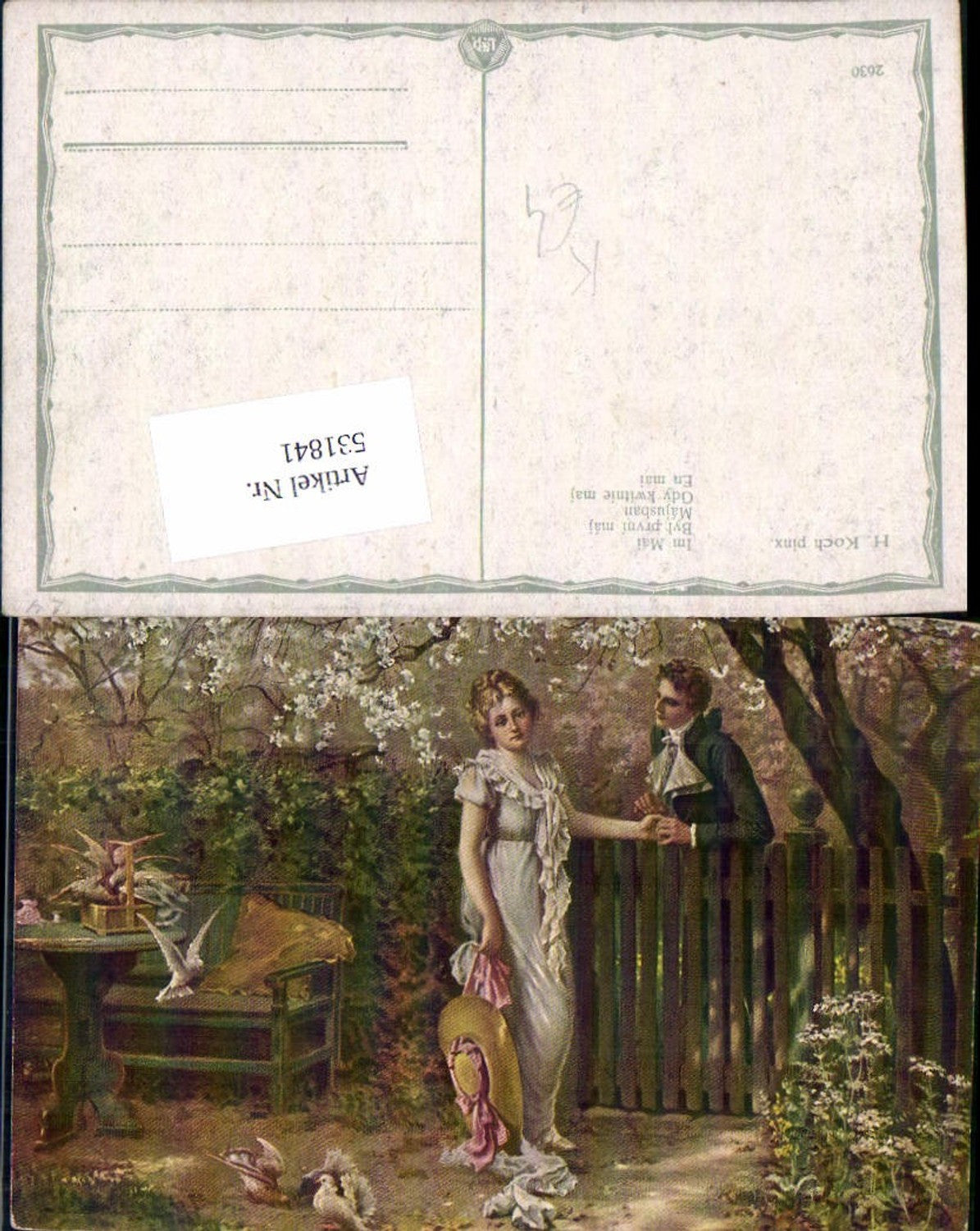 531841,ünstler AK H. Koch Frau Liebe Paar