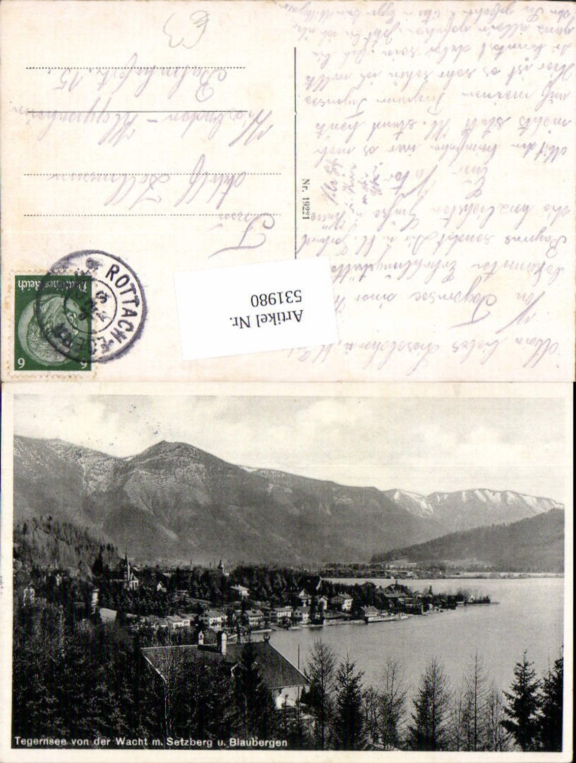 531980,Tegernsee Rottach Egern v.d. Wacht