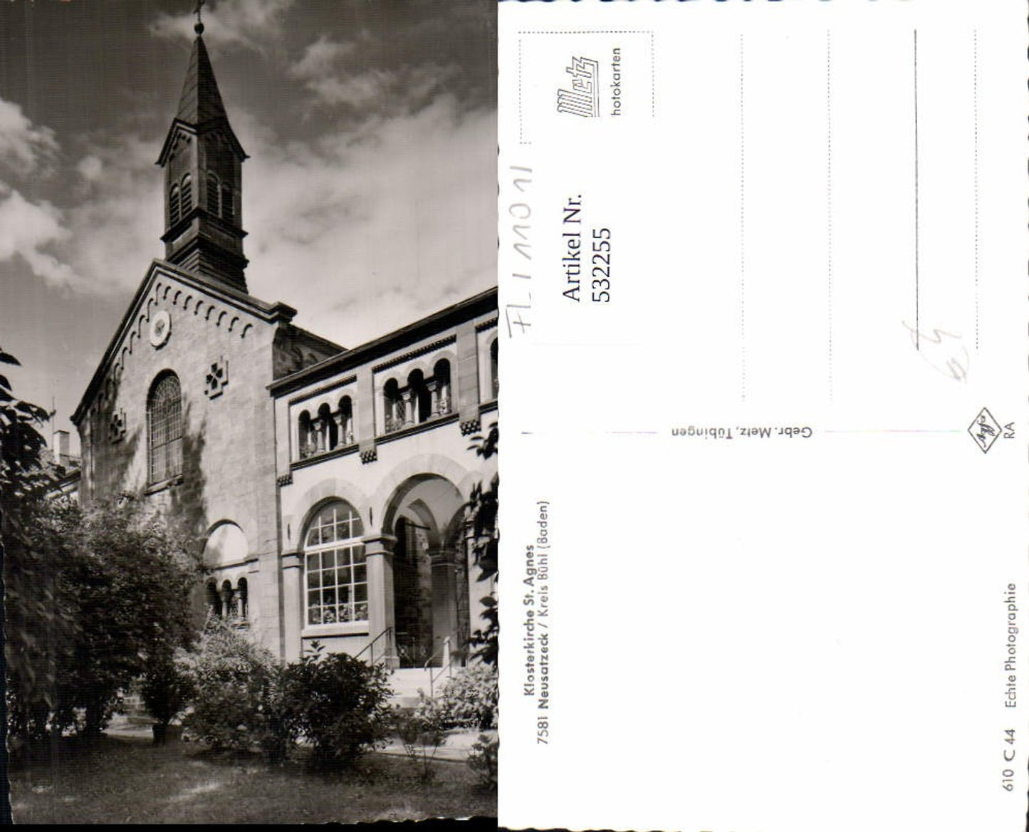 532255,Neusatzeck Neusatz Kreis Bühl Baden St. Agnes Kirche Lk Rastatt