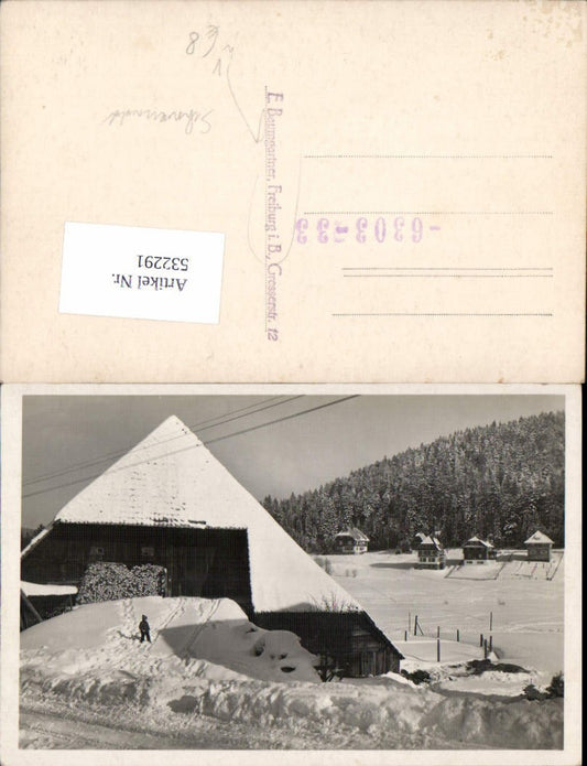 532291, Photograph E. Baumgartner Freiburg im Breisgau area Photo postcard