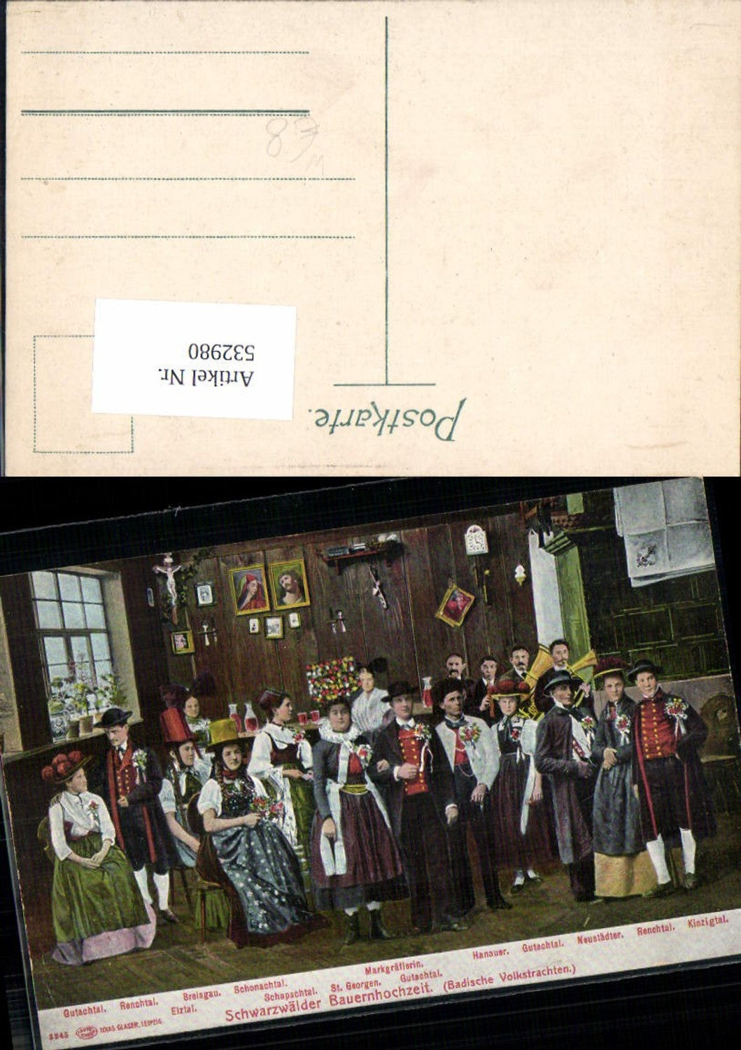 532980,Schwarzwald Bauernhochzeit Trachten Volkstrachten Gutach Schongau Hanau Neustadt