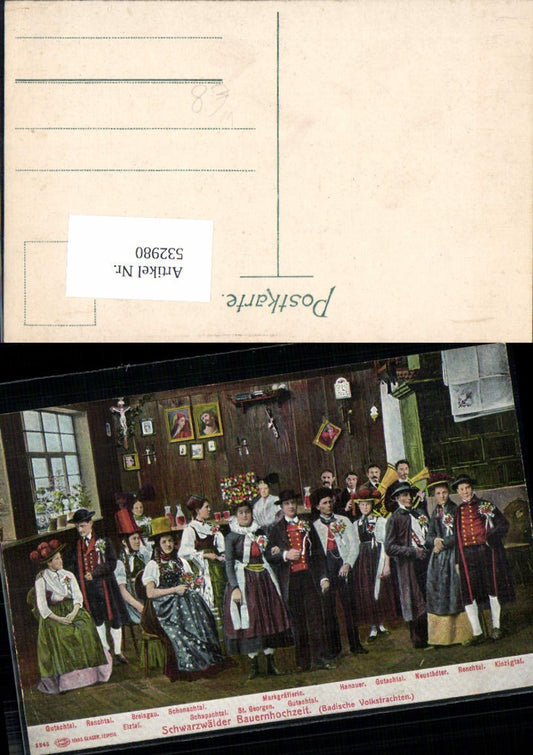 532980,Schwarzwald Bauernhochzeit Trachten Volkstrachten Gutach Schongau Hanau Neustadt