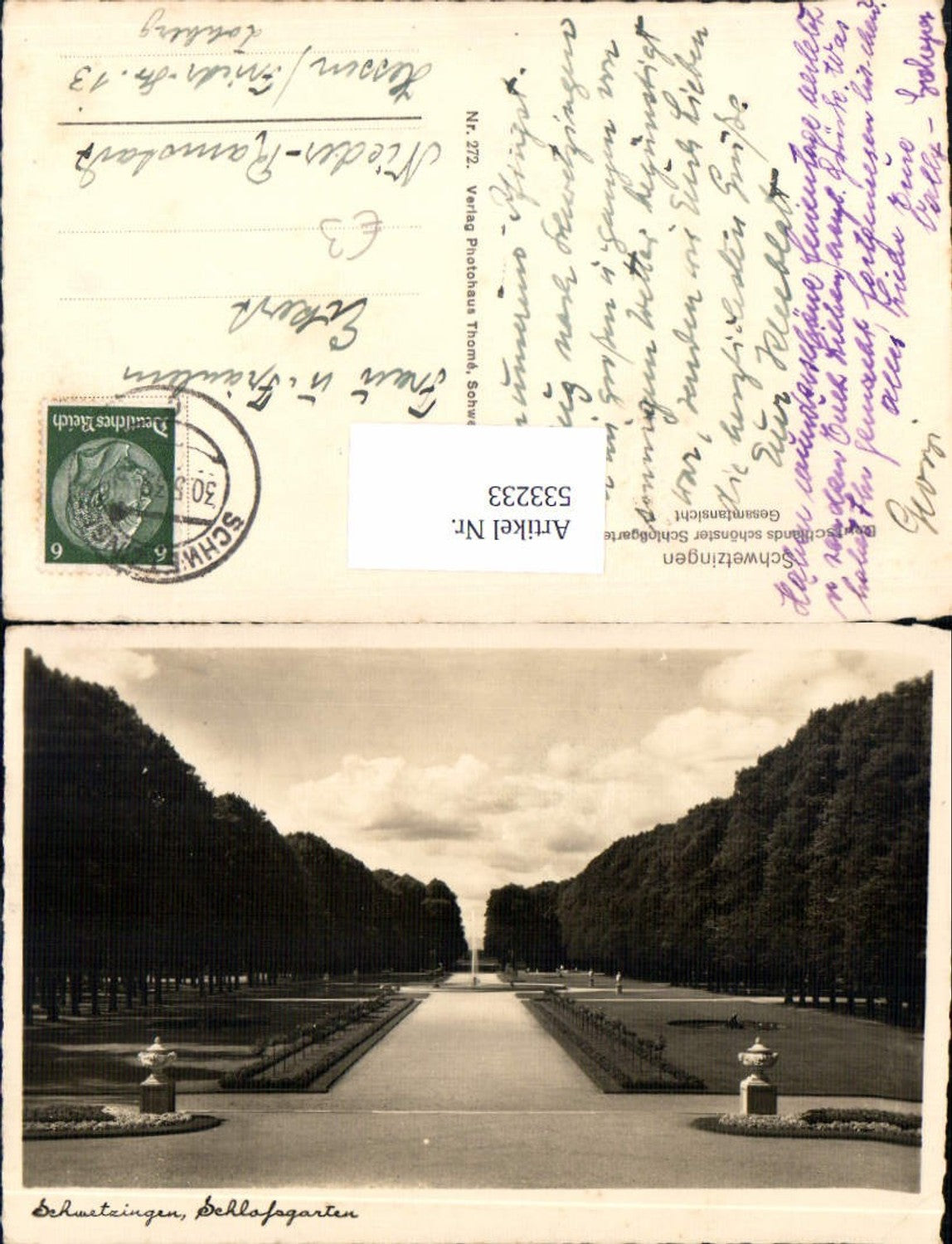 533233,Schwetzingen am Neckar Schlosspark Foto-AK