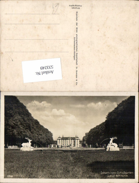 533249, Photo postcard Schwetzingen am Neckar Palace Park