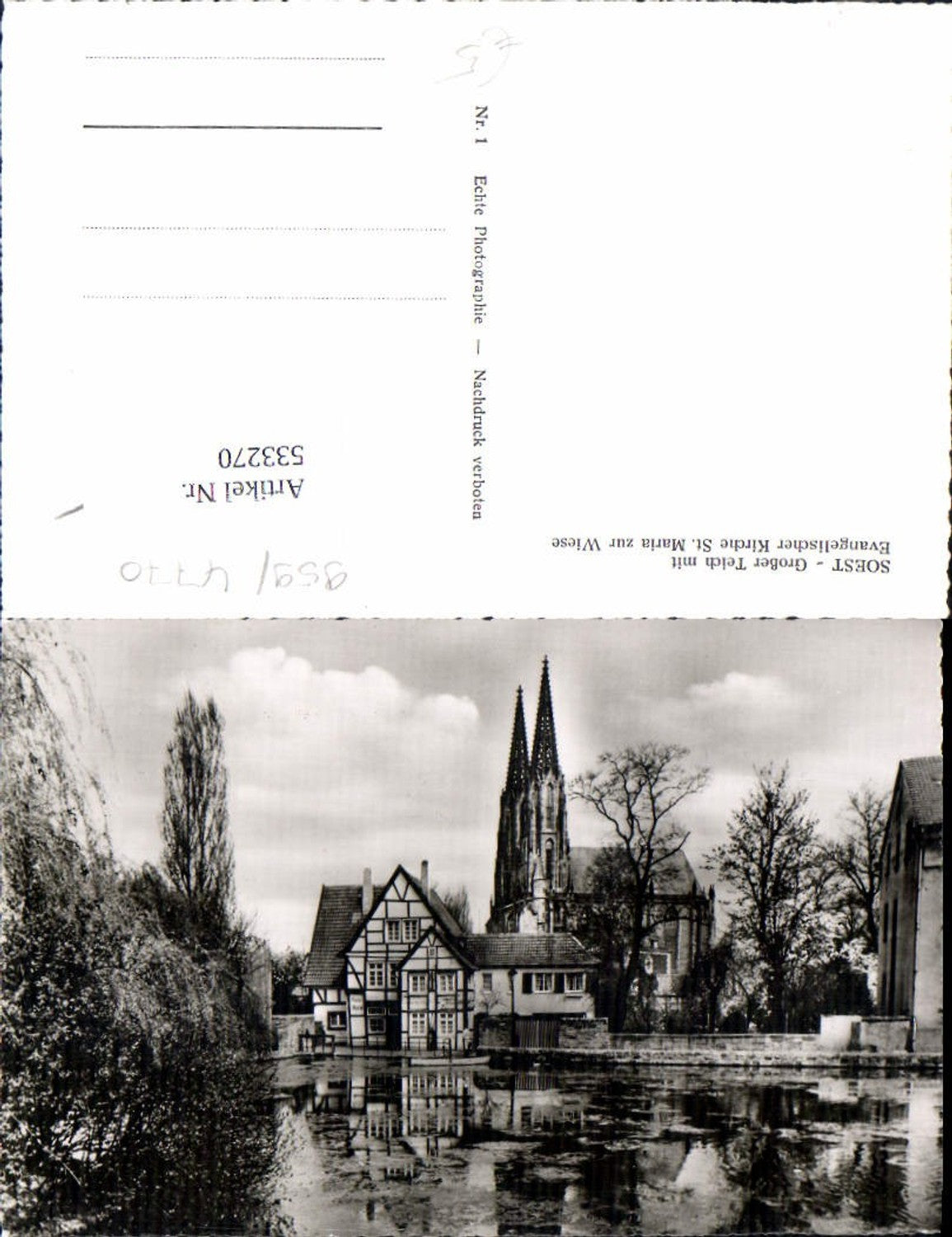 533270, Soest Großer Teich mit evangelischer Kirche St. maria zur Wiese