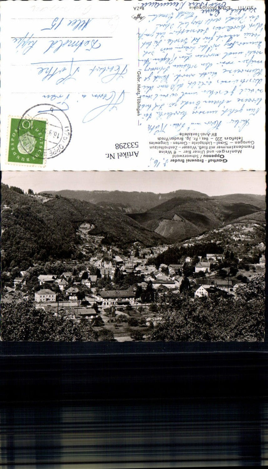 533298, echte Fotographie Oppenau Schwarzwald, Gasthof Brauerei Bruder