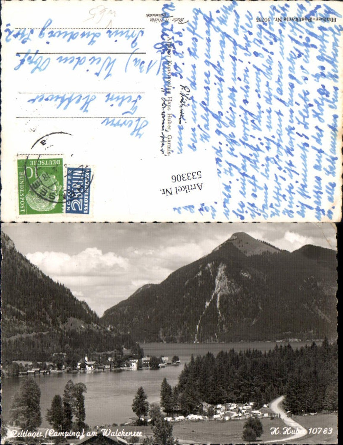 533306, Zeltlager am Walchensee, alpiner Kunstverlag