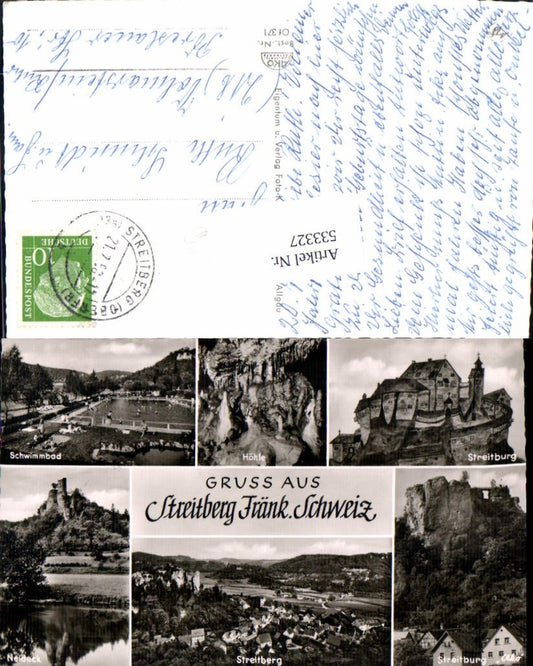 533327, Gruß aus Streitberg, fränk. Schweiz, Streitburg, Neideck, Schwimmbad, Höhle