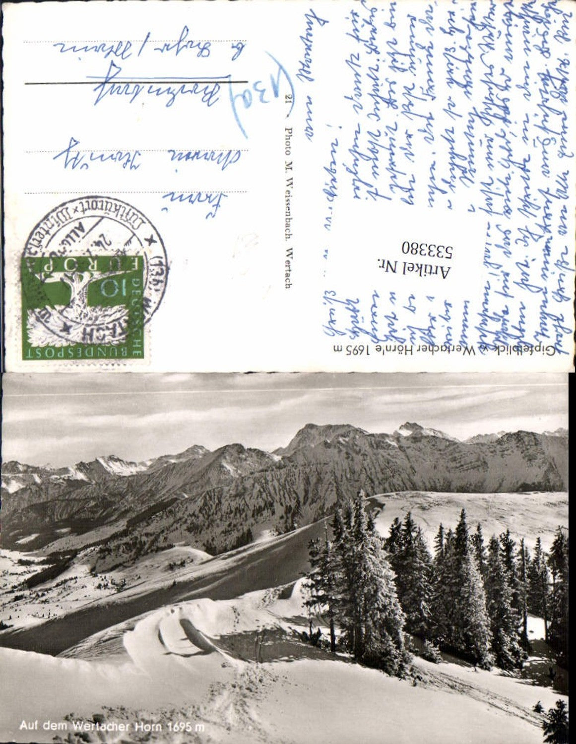 533380, Gipfelblick Wertacher Horn 1695 m, Winterlandschaft