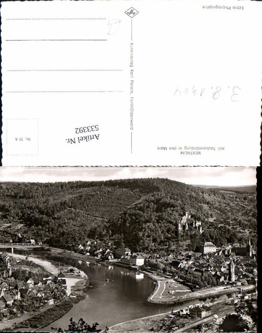 533392, Wertheim with the mouth of the Tauber into the Main
