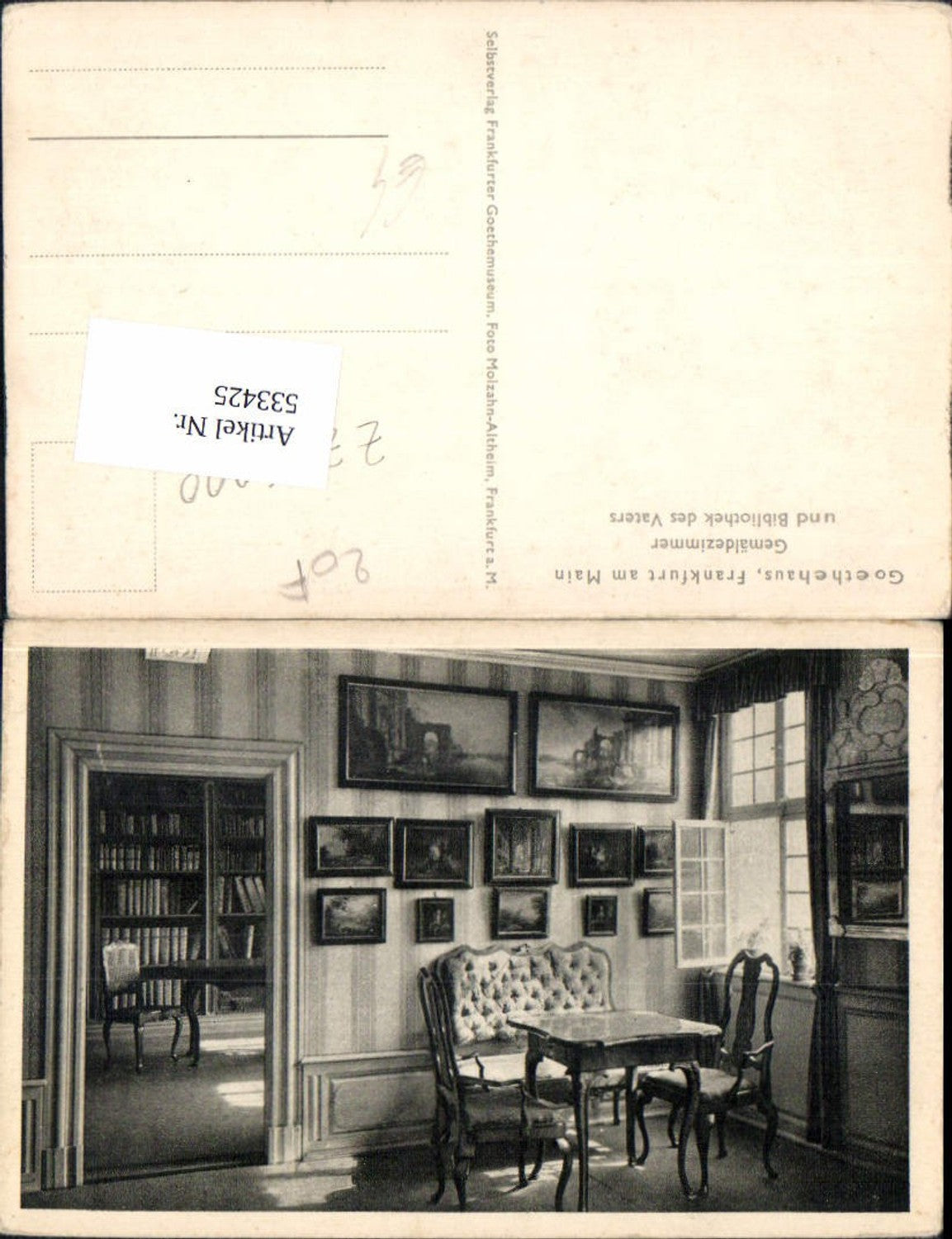 533425, Goetehaus, Frankfurt am Main, Gemäldezimmer