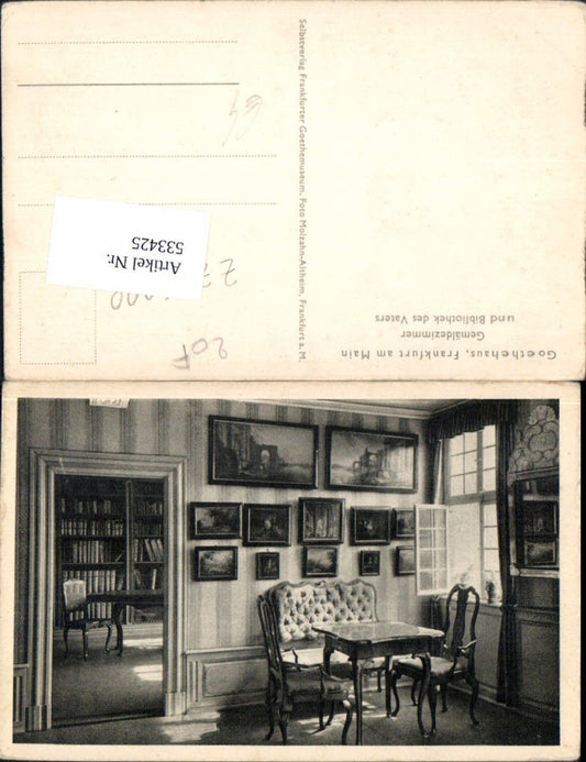 533425, Goetehaus, Frankfurt am Main, Gemäldezimmer