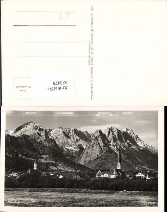 533476, Garmsich, Alpenspitze, Höllentalspitze Waxenstein Zugspitze